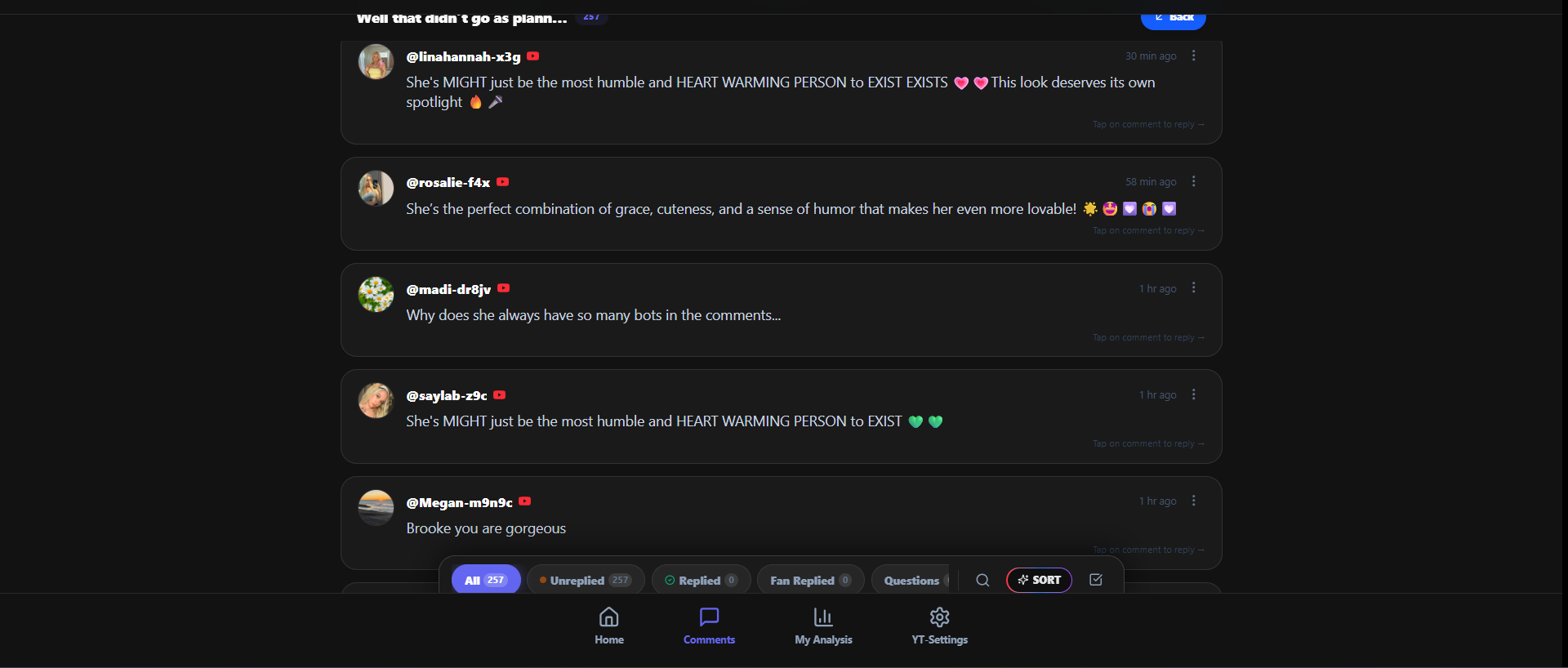 FanBack screenshot 1